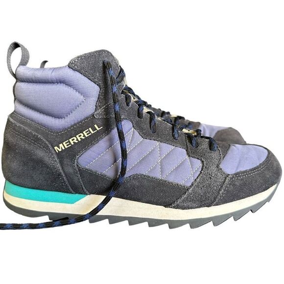 Merrell Women's Alpine Sneaker Mid Shoe Blue Grey Purple - Picture 3 of 12